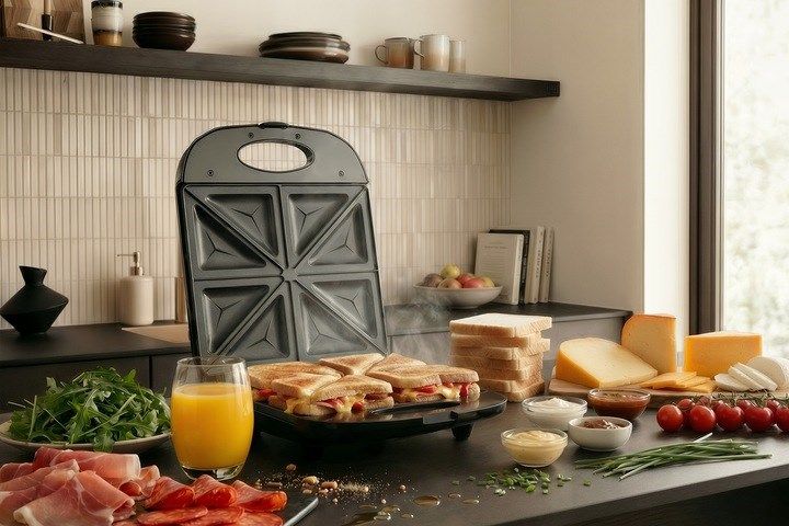 Promis STP 25 XXL sandwich maker  4 toasts  1400 W  black