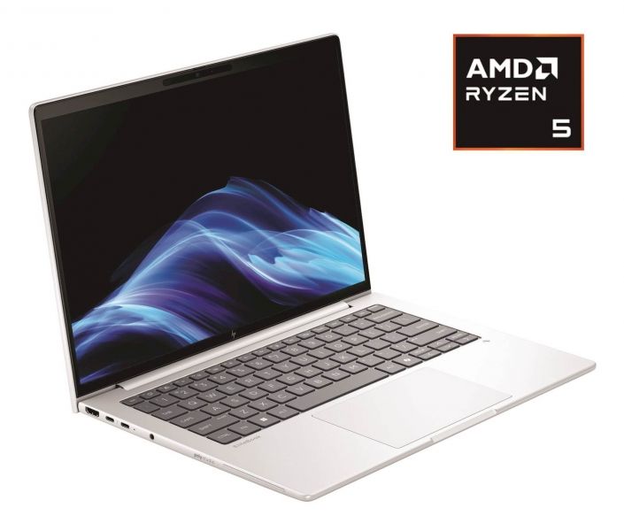 Laptop HP EliteBook 8 8 G1a, 14 inch 1920 x 1200, AMD Ryzen AI 5 340 (6 C / 12 T, 2.0 GHz - 4.5 GHz, 24 MB cache, 28 W), 32 GB LPDDR5X, 1 TB SSD, AMD AMD Radeon Graphics, Windows 11 Pro, Tastatura Romanian / English, Silver