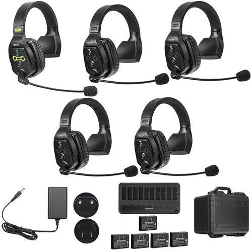 Solutie intercom completa Saramonic WiTalk WT5S5xbat, 5 pers, Full-Duplex 1.9GHz, single-ear