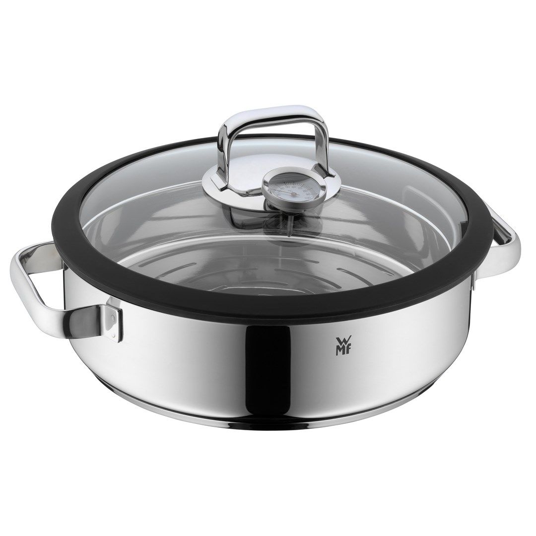 WMF Vitalis Aroma Steamer O 28 cm - 5 l - Stainless Steel - Round - Ceramic - Gas - Induction - Stainless Steel - Glass (1743016040)