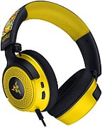 Casti gaming Razer Kraken V4 X Pokémon Kanto Starters Edition., frecventa raspuns 20 Hz – 28 kHz,impendanta 32 Ω, driver customized Dynamic  40 mm Drivers, sensibilitate96 dBSPL/mW at 1 kHz by HATS, frecventa microfon 100 Hz – 10 kHz,sensibilitate microfon -42 ± 3 dBV/Pa, 1 kHz, iluminare Razer