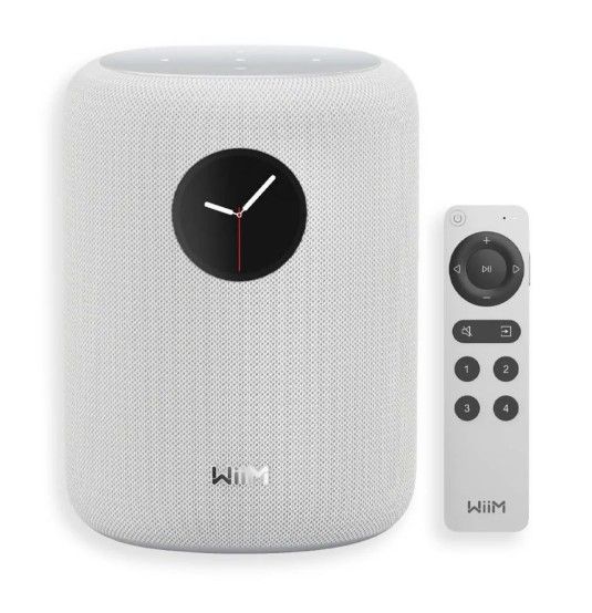 Boxa activa WiiM Sound cu ecran touch, 100W, alb