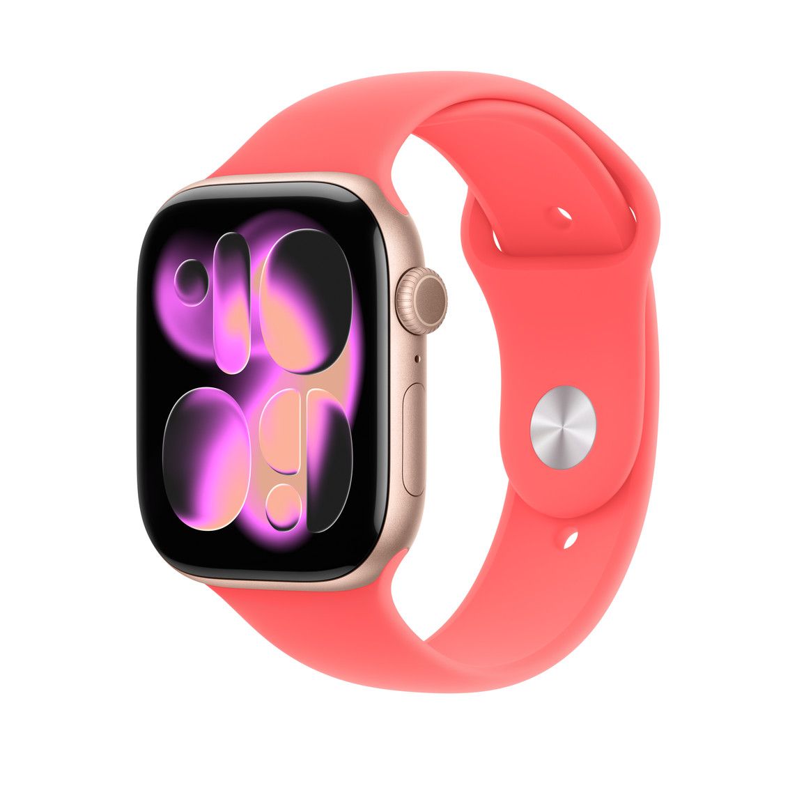 Apple Watch 46mm Sport Band: Bright Guava Sport Band - S/M (SEASONAL)