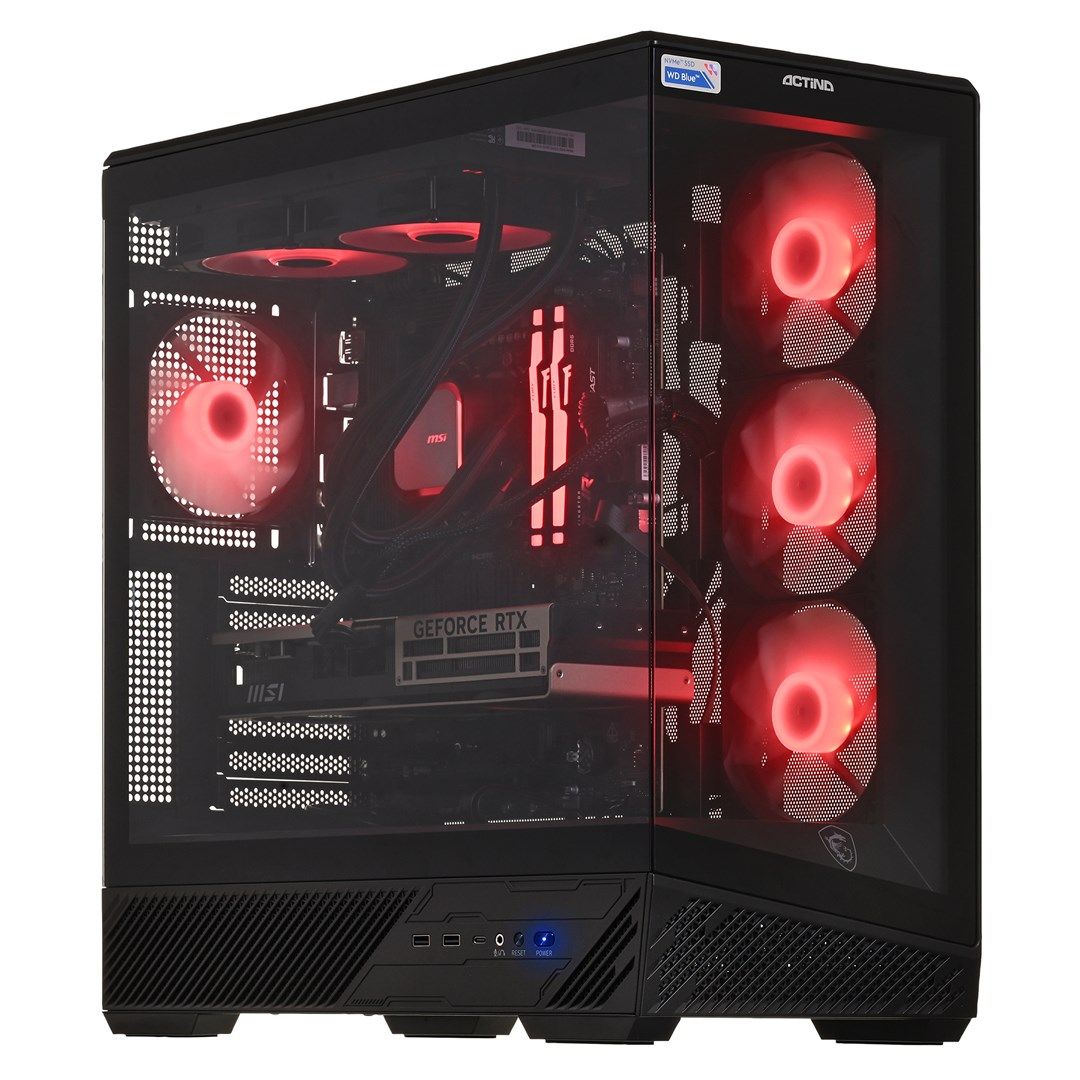 Desktop PC Actina, Intel 285k (24 C / 24 T, 3.2 GHz - 5.7 GHz, 36 MB cache), 64 GB RAM, 2 TB SSD, Nvidia GeForce RTX 5080 16 GB, Windows 11 Home