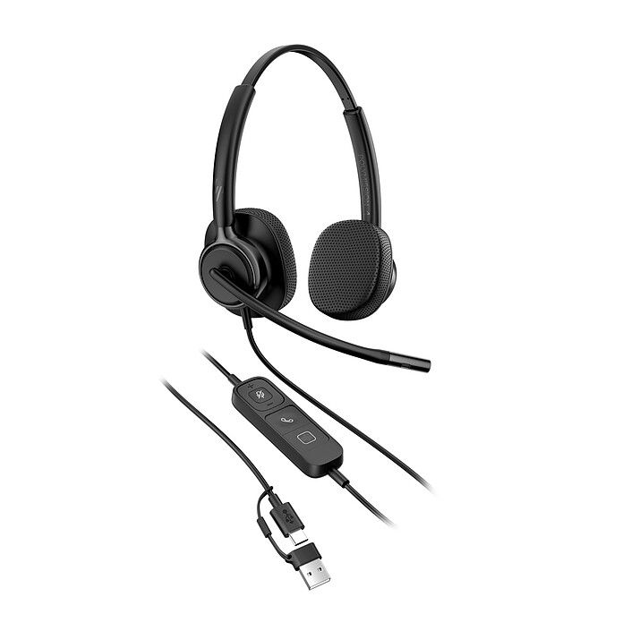 HP POLY MISSION 425 STEREO USB/WIRED HEADSET CLASSIC (BULK)