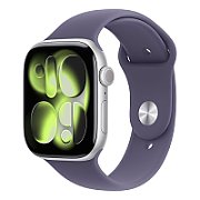 Apple Watch Series 11 GPS + Cellular 46mm Silver Aluminium Case with Purple Fog Sport Band - M/L