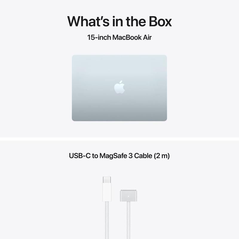 MacBook Air 15.3  Retina/Apple M5 (CPU 10-core, GPU 10-core, NeuralEngine16-core)/24GB/512GB - Sky Blue - US English KB (No Adapter)  - 2026 (CTO from MDVQ4RO/A)