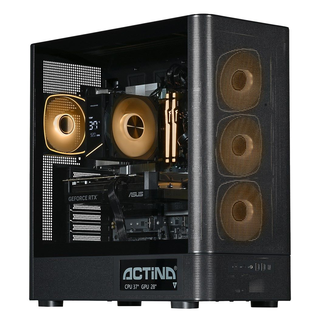 Desktop PC Actina, Intel 250K Plus (18 C / 18 T, 3.3 GHz - 5.3 GHz, 30 MB cache), 32 GB RAM, 1 TB SSD, Nvidia GeForce RTX 5070, Fara sistem de operare