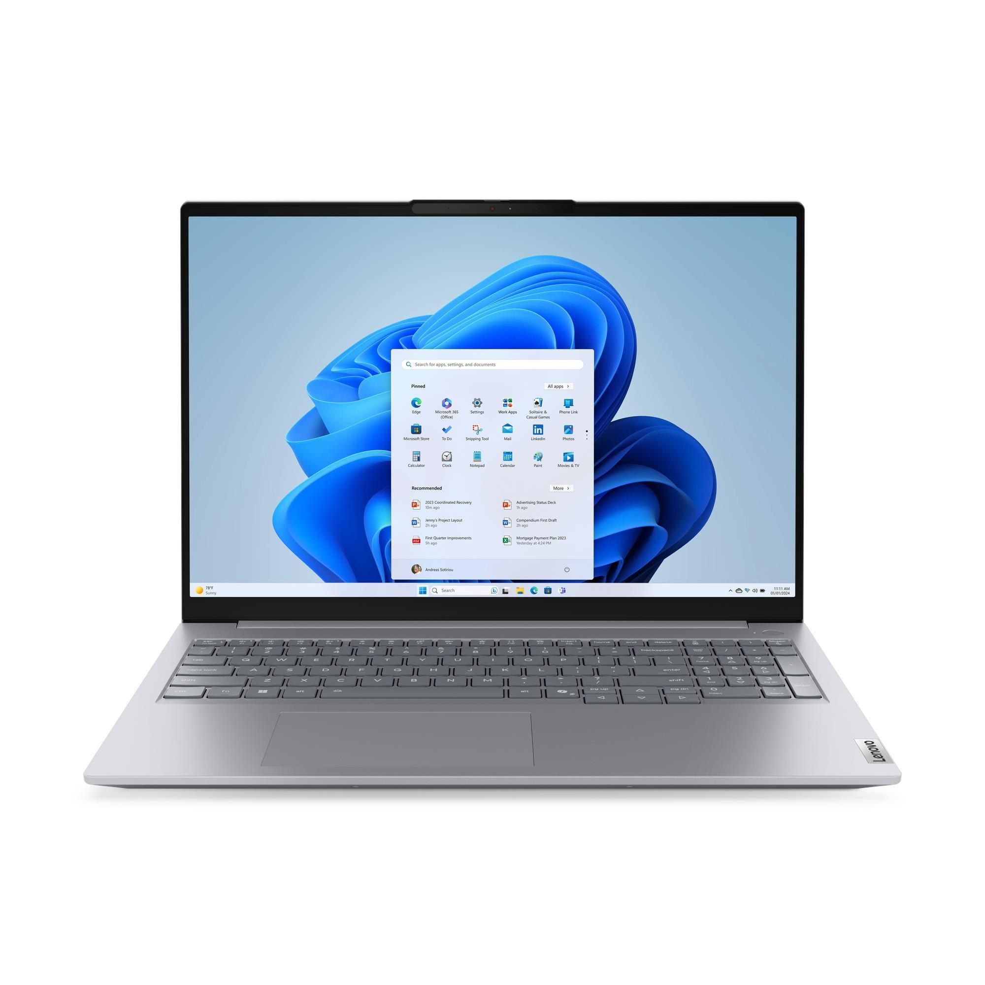 Laptop Lenovo ThinkBook 16 G8 IAL 21SK007YRI, 16 inch 1920 x 1200, Intel Core ultra 7 255H (16 C / 26 T, 2.5 GHz - 5.1 GHz, 24 MB cache, 28 W), 32 GB DDR5, 1 TB SSD, Intel Arc 140T, Fara sistem de operare, Tastatura English (EU), Gri