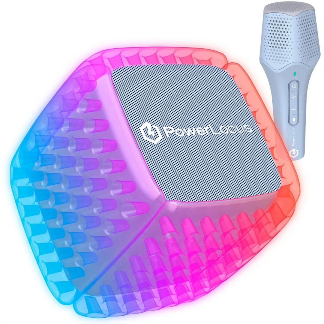 PowerLocus Set Boxa portabila Aero Bluetooth cu microfon wireless Albastru (waterproof)