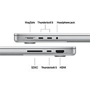 Laptop Apple MacBook Pro 14 Z1MH0015Y, 14.2 inch 3024 x 1964, Apple M5 Pro 15-core (15 C, N/A - N/A, N/A cache, N/A), 48 GB LPDDR5X, 2 TB SSD, Apple M5 Pro 16-Core GPU, Mac OS, Tastatura US International, Silver