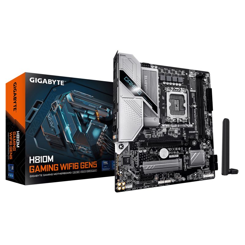 Placa de baza GIGABYTE H810M G WIFI6 GEN5, socket 1851, 2x DDR5 UDIMM, 4x SATA, 1x NVMe, 9x USB-A, mATX