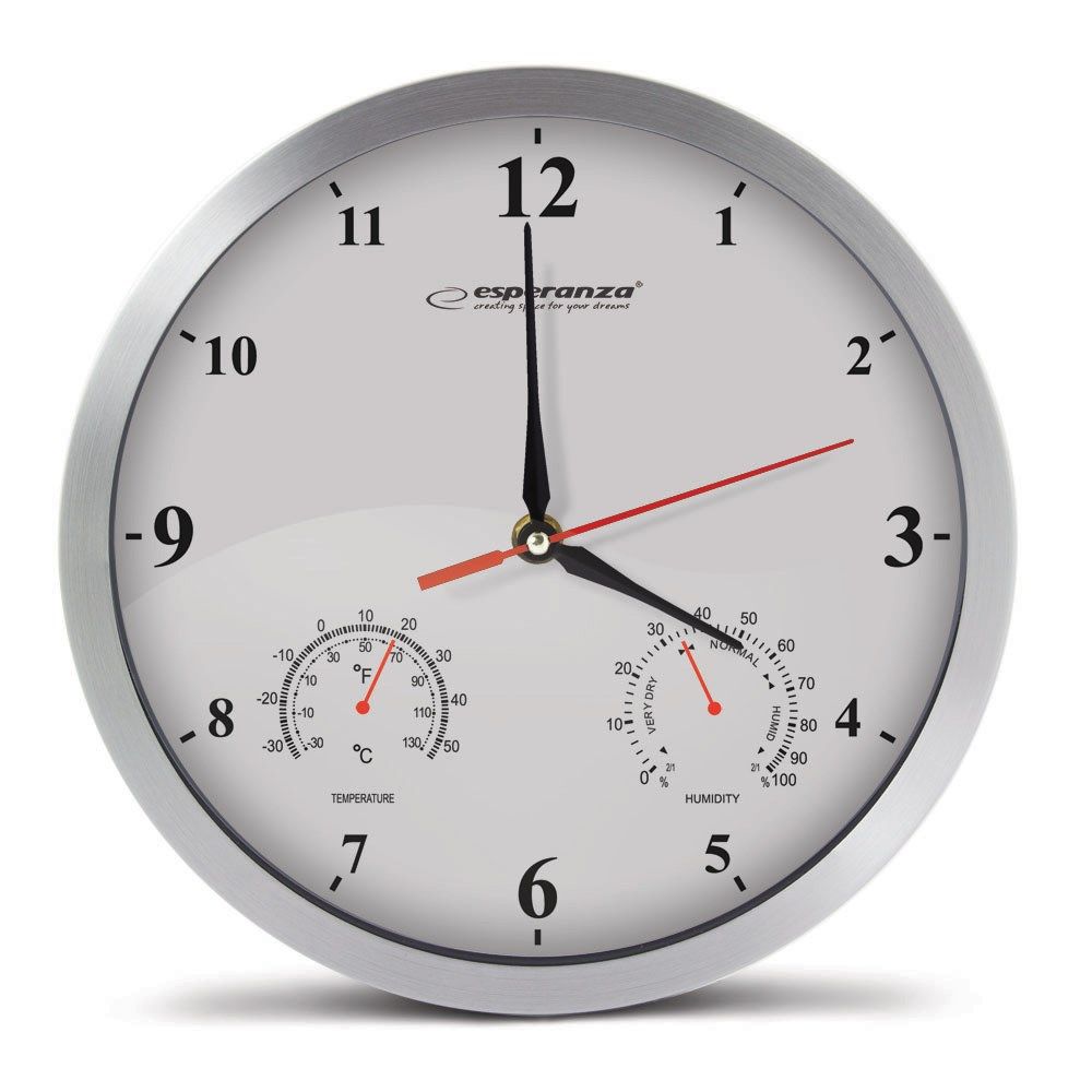 Esperanza EHC008W Mechanical Wall Clock  Round  White