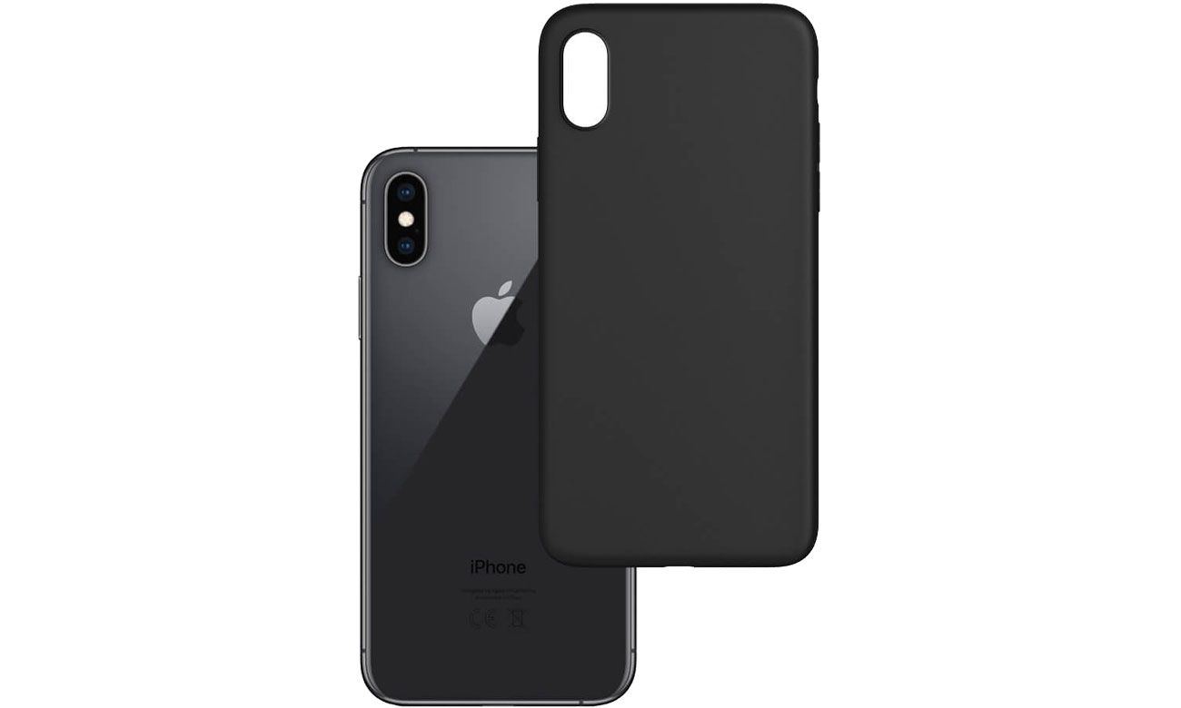 Husa de protectie 3mk Matt Case pentru iPhone X/XS, Neagra  5903108232036
