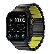 NOMAD Stratos Band - tytanowa bransoleta do Apple Watch 49mm z FKM (black titanium  volt FKM)