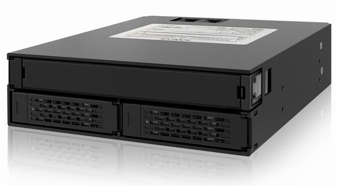 Backplane IcyDock 2x6,3cm SATAI-III/SAS in 1x5,25  HDD/SSD