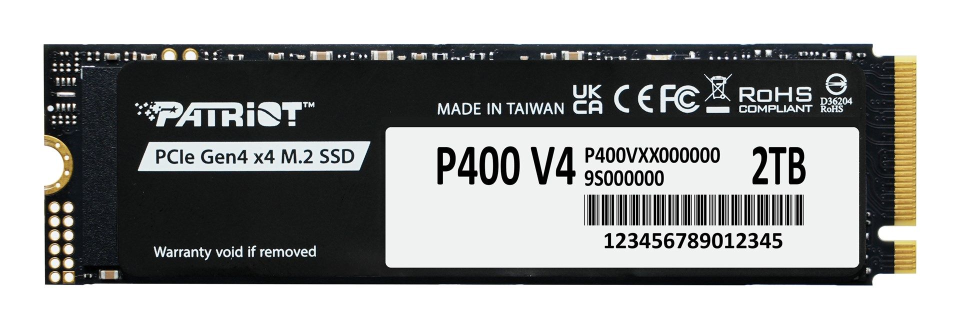SSD PATRIOT P400 V4 2 TB PCIe 4.0 x4 M.2 2280