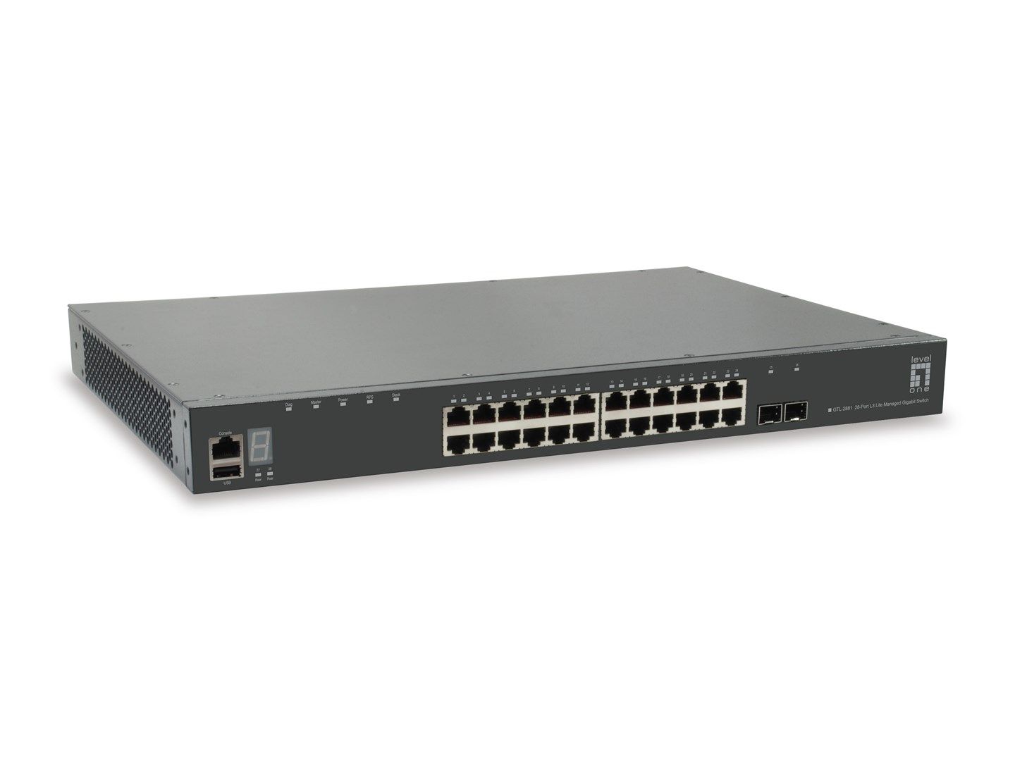LevelOne KILBY GB/L3 Managed Switch 28-Port 19  10Gbps