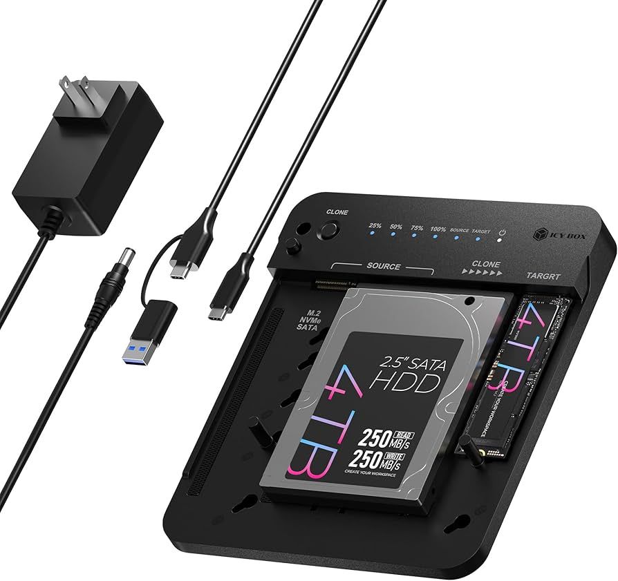 Docking Station IcyBox 10-in-1 M.2 NVME SSD