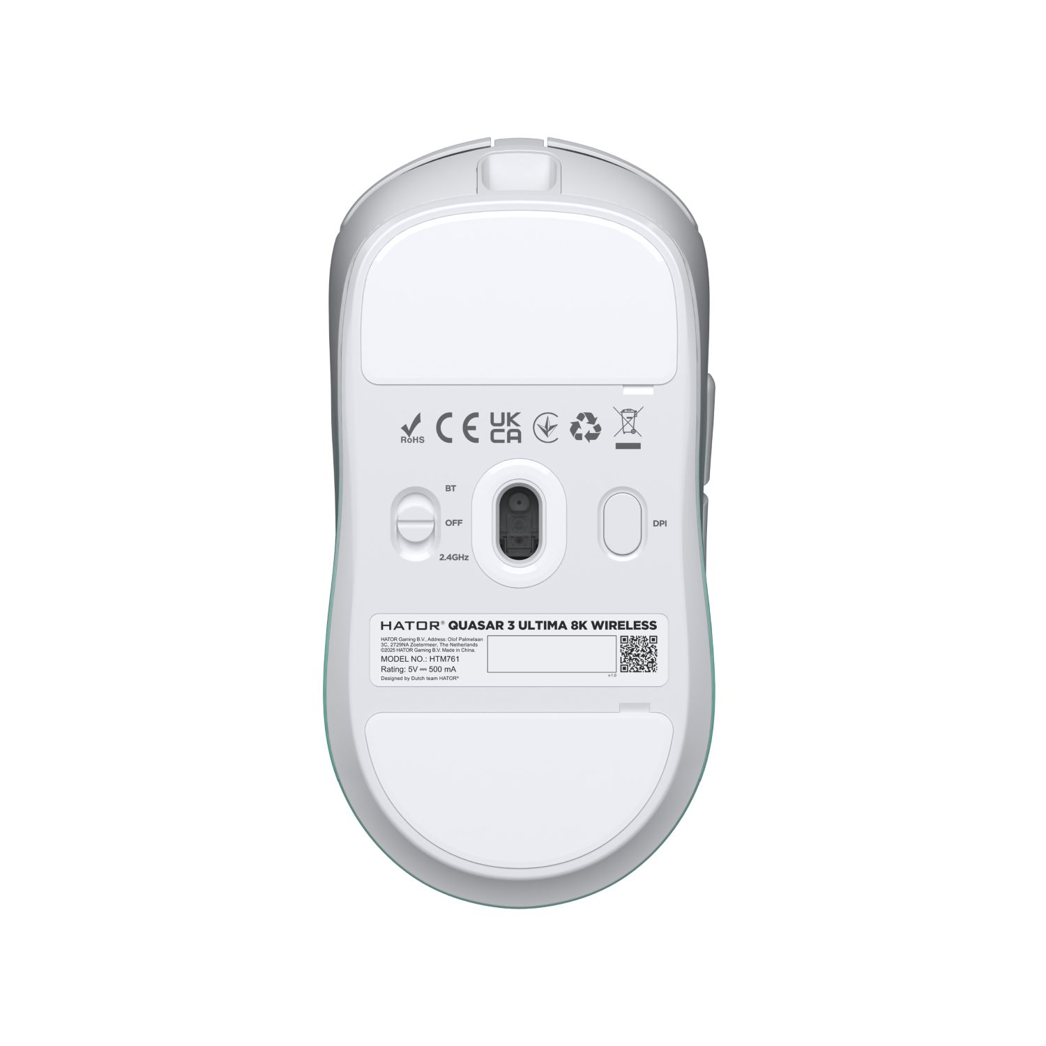 Mouse wireless Hator Quasar 3 ULTIMA 8K wireless white-mint gradient