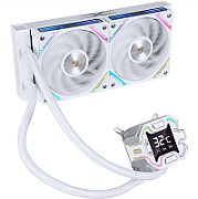 Cooler Procesor 1stPlayer X-Starship 240E-wh, display de 2,4 inches, aRGB, compatibil AMD/Intel, alb