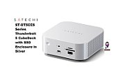 Satechi Thunderbolt 5 CubeDock with SSD Enclosure (3xTBT 5 Downstream Ports, TBT 5 Host Port 140W,2x USB-C 3.2, 2x USB-A 3.2, 2.5 Gigabit Ethernet,SD & microSD Reader,M.2 NVMe SSD Enclosure,Active Cooling) - EU - Silver