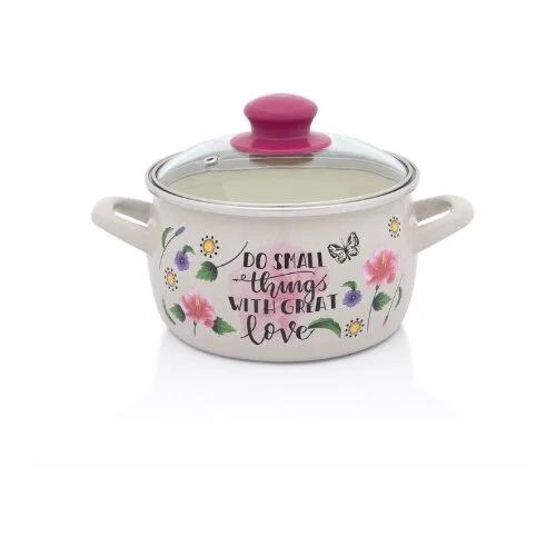 Oala 2.2l cu capac din sticla Spring Metalacemail/16cm/2.2l