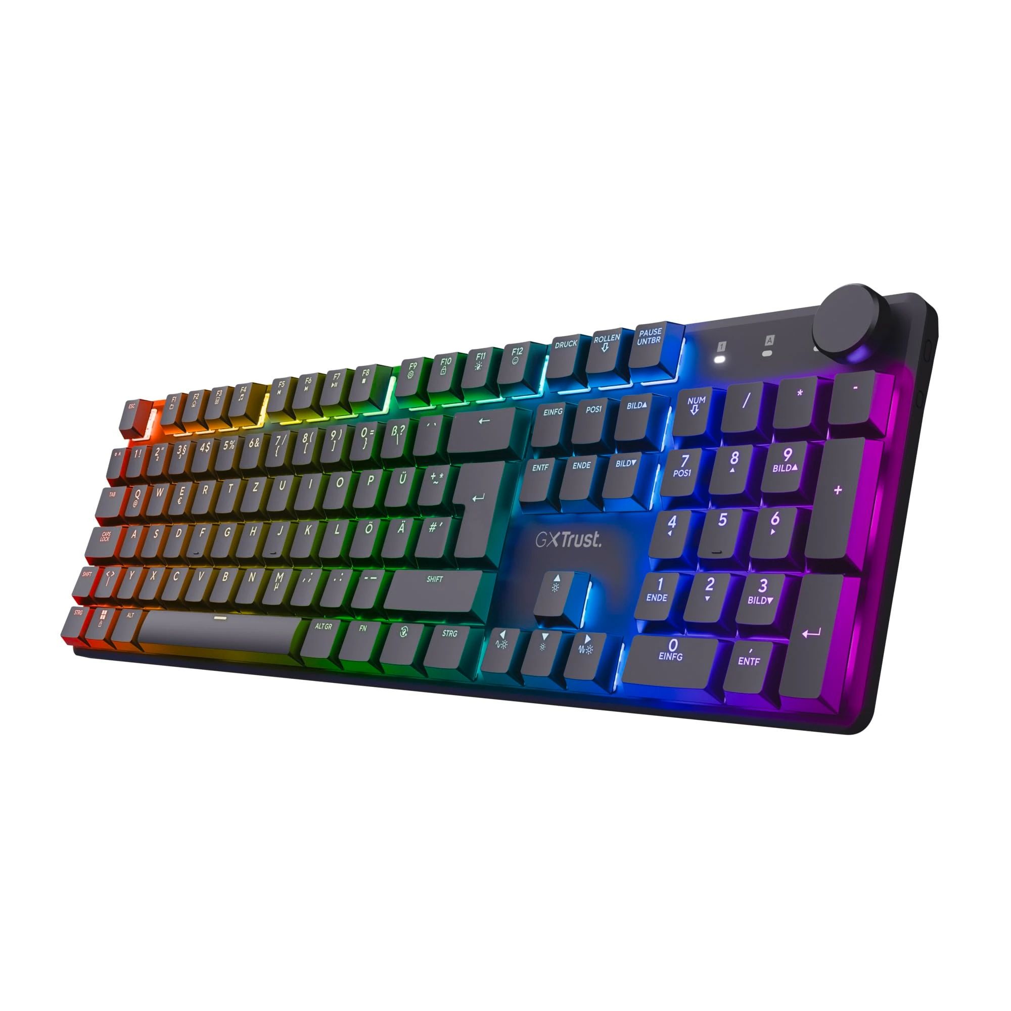Tastatura mecanica wireless Trust GXT 873 Acira 60% Mini Tri-mode, switch Linear Outemu, material ABS, alb