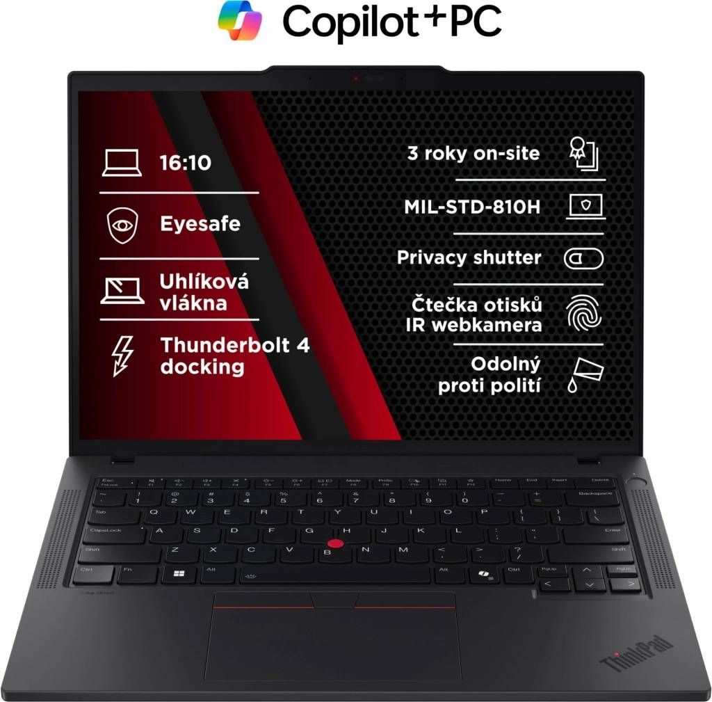 Laptop Lenovo ThinkPad T14 Gen 6 21QG000RCK, 14 inch 1920 x 1200 Touchscreen, Intel Core ultra 7 258V (8 C / 8 T, 2.2 GHz - 4.8 GHz, 12 MB cache, 37 W), 32 GB LPDDR5X, 1 TB SSD, Intel Graphics, Windows 11 Pro, Tastatura US, Negru