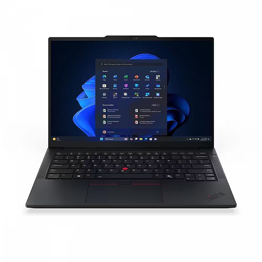 Laptop Lenovo ThinkPad E14 Gen 7 intel core ultra 7, 14 inch 1920 x 1200 pixeli, Intel 258V (8 C / 8 T, 2.2 GHz - 4.80 GHz, 12 MB Intel Smart Cache cache, 37 W), 32 GB DDR5X, 512 GB SSD, Intel 140V, Windows 11 Pro, Tastatura English (EU), Negru