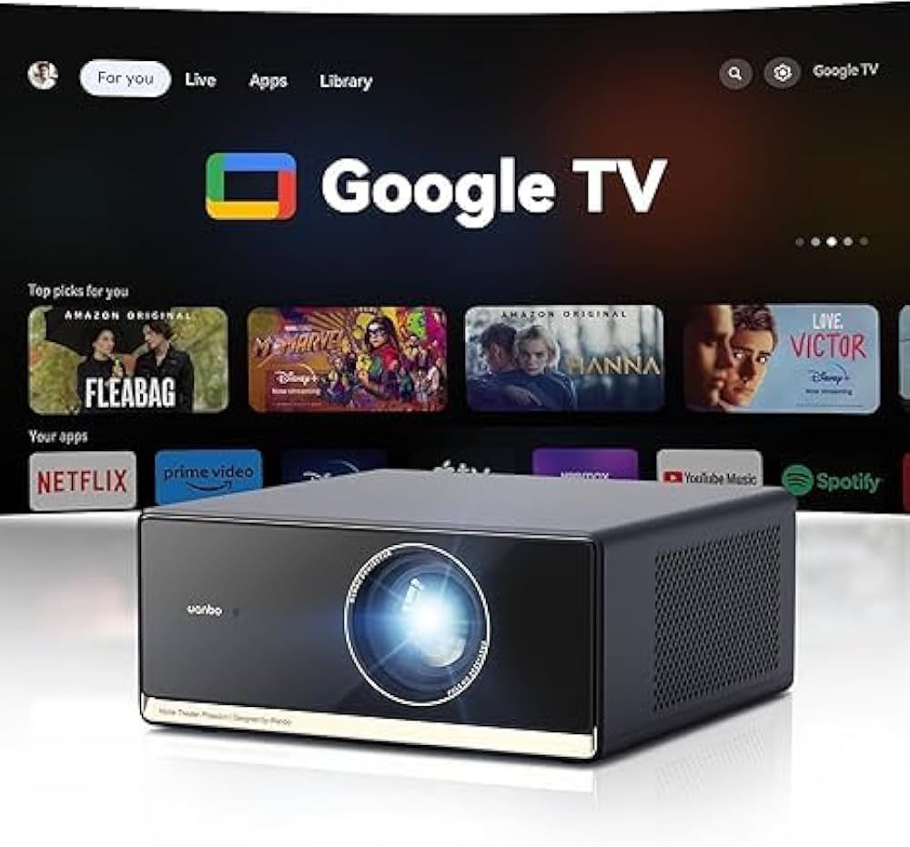 Videoproiector Wanbo X5 Pro Flagship, 1920 x 1080, 1100 lumeni, contrast 3000:1, Android 11 - TG26