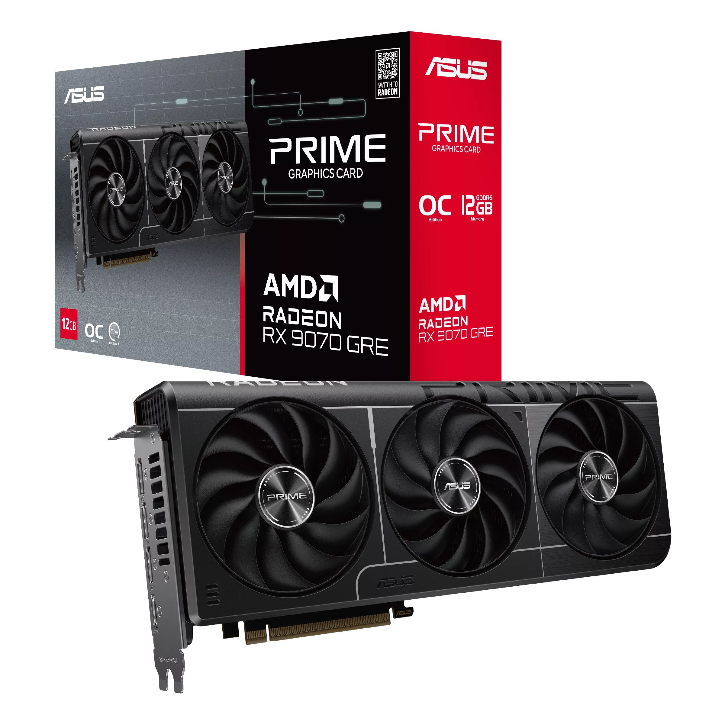 Placa video ASUS Radeon RX 9070 GRE EVO OC 12 GB GDDR6 192 bit