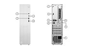 Desktop PC Lenovo IdeaCentre Tower 08IAS10 SFF, Intel Core Ultra 5 - 225 (10 C / 10 T, 3.3 GHz - 4.9 GHz, 20 MB cache, 65 W), 32 GB DDR5, 1 TB Tip SSD: M.2 2280 PCIe 4.0x4 NVMe, Fara unitate optica, Intel Intel Graphics Partajata, 200 W, Windows 11 Pro