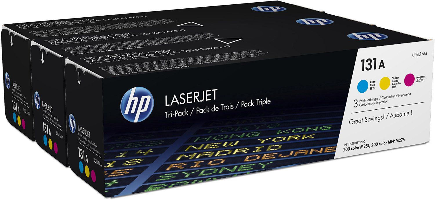 Cartus toner HP U0SL1AM ,Color ,3x1600 pagini ,Original (131A)