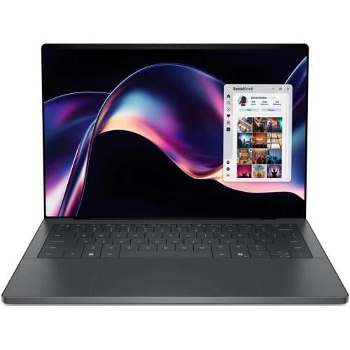 Laptop Dell XPS 14 DA14260, 14.0 inch 2880 x 1800 Touchscreen, Intel Core ultra x7 358H (16 C / 22 T, N/A - 4.8 GHz, 18 MB cache, 28 W), 64 GB LPDDR5x, 2 TB SSD, Intel Intel Arc Graphics, Windows 11 Pro, Tastatura International, Graphite