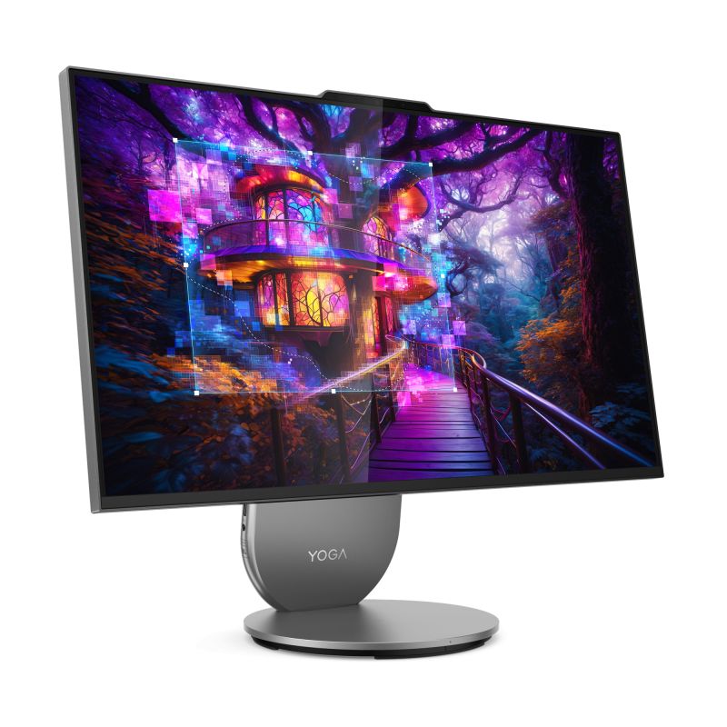 All-In-One Lenovo Yoga AIO 27IAH10 F0J2005YRI, 27 inch 2560 x 1440, Intel Core Ultra 5 125H (14 C / 18 T, 1.2 GHz - 4.5 GHz, 18 MB cache, 28 W), 16 GB LPDDR5x, 512 GB SSD, Intel Arc Graphics 0 GB, Free DOS, Luna Grey