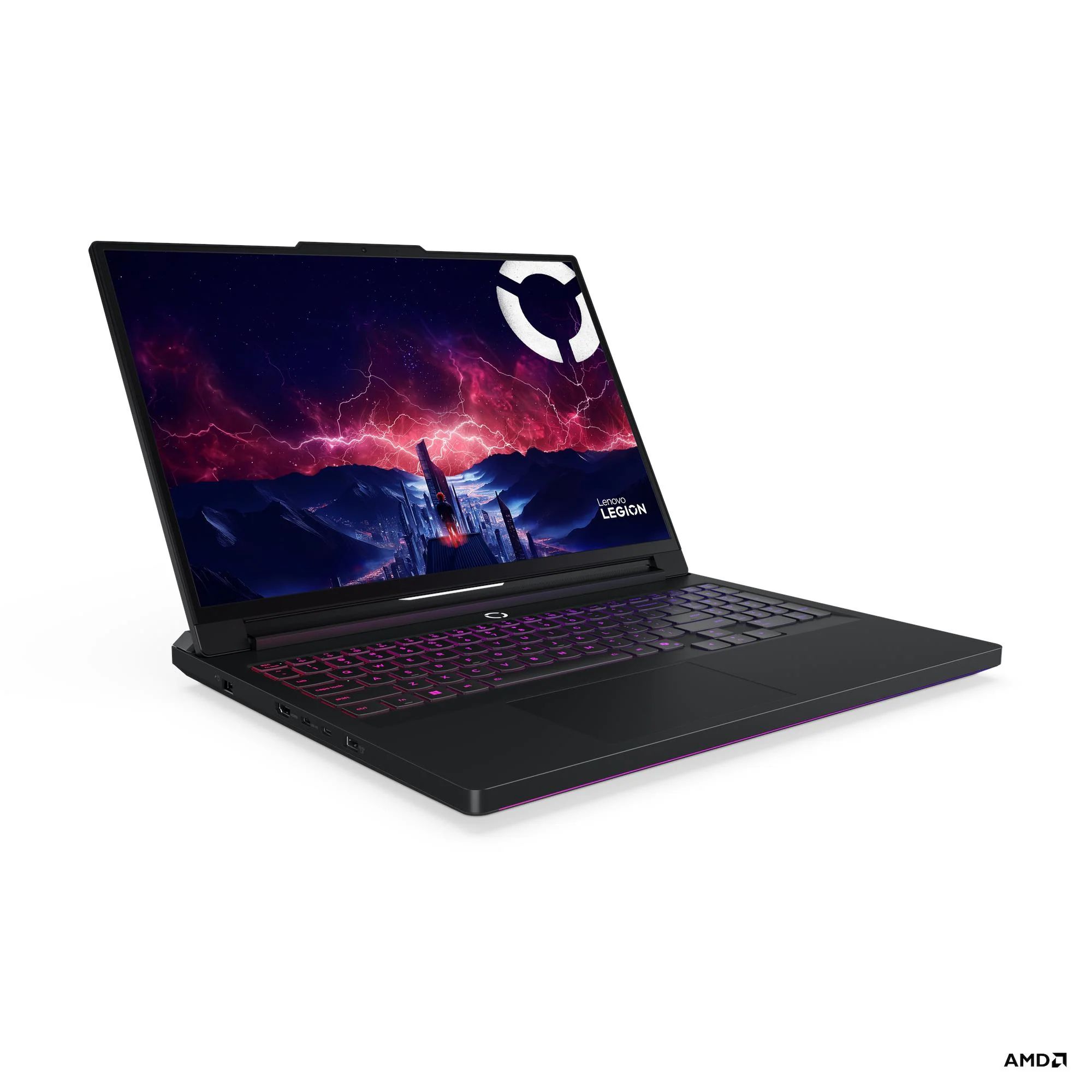 Laptop Lenovo Legion Pro 7 16AFR10H 83RU004XRM, 16 inch 2560 x 1600, AMD Ryzen 9 9955HX (16 C / 32 T, 2.5 GHz - 5.4 GHz, 16 MB Cache L264 MB Cache L3 cache, N/A), 32 GB DDR5, 1 TB SSD, Nvidia GeForce RTX 5070 Ti, Free DOS, Tastatura English, Eclipse Black