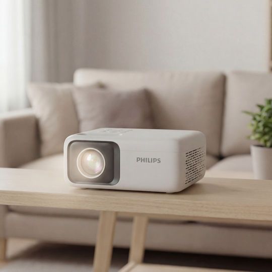 Videoproiector Philips NeoPix 106, 1280 x 720, 16:9, 100 lm, LED, 30000 h, Wi-Fi, Gri