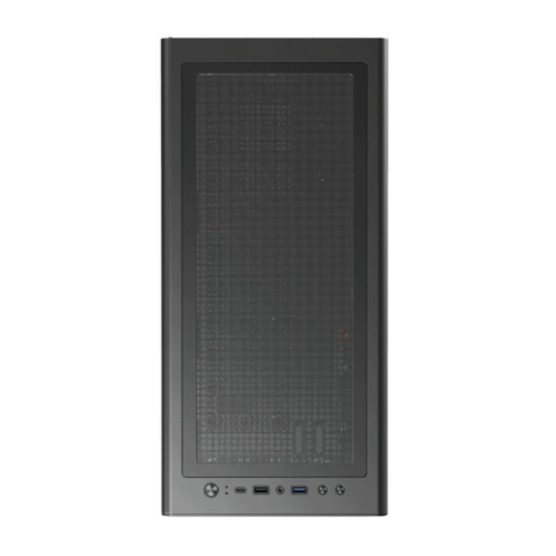 Carcasa 1STPLAYER Gaming WD8-BK, 3 ventilatoare aRGB plus PWM, ATX, display, strip LED, telecomanda, negru