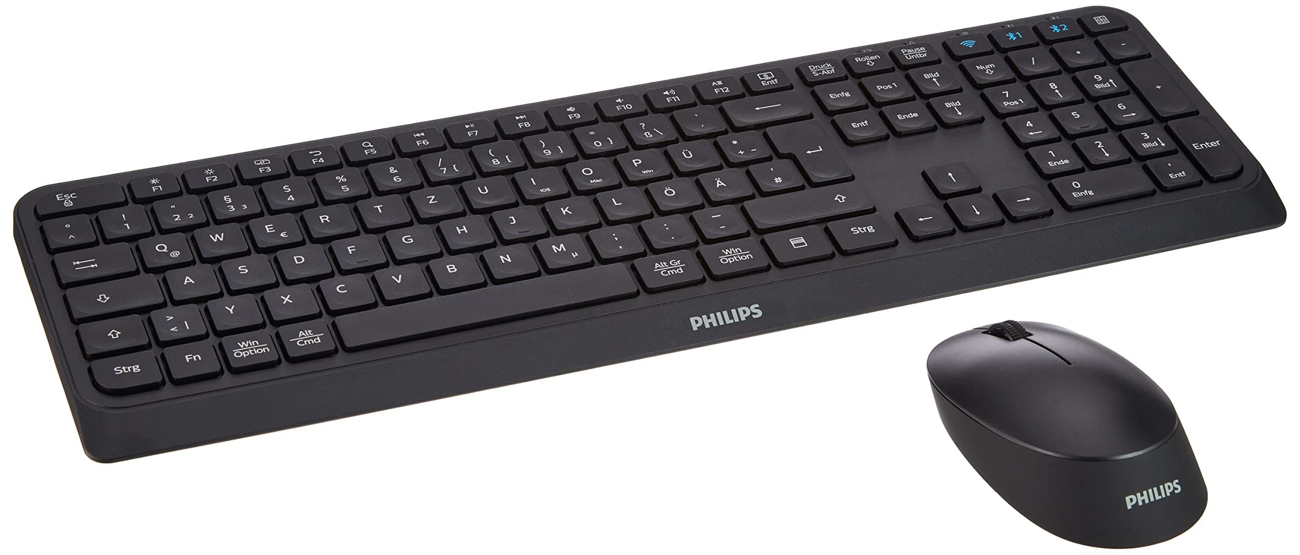 Philips wireless keyboard and mouse set SPT6407B - Black