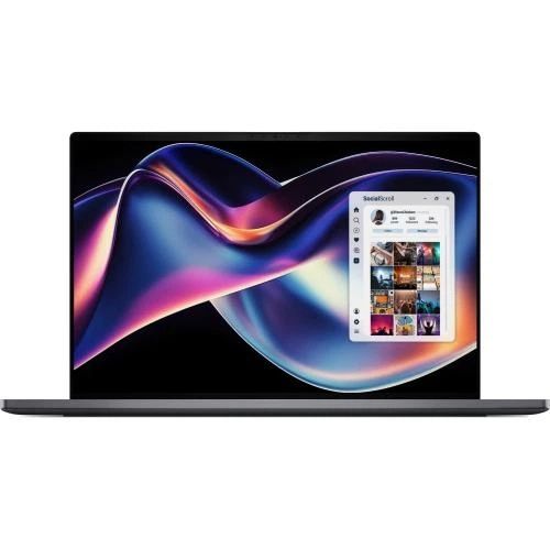 Laptop Dell XPS XPS 16, 16.3 inch 3840 x 2400, Intel Core ultra 9 386H (16 C / 22 T, 2.2 GHz - 4.8 GHz, 24 MB Intel Smart Cache cache, 45 W), 64 GB LPDDR5X, 1 TB SSD, Intel Intel Arc Graphics, Windows 11 Pro, Tastatura US, Gri
