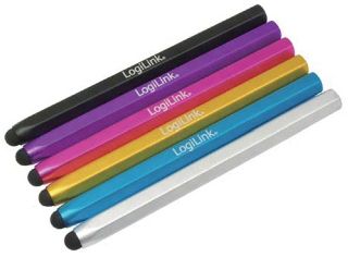 TOUCH PEN LOGILINK, pt. tablete si smartphone, varf din cauciuc, forma hexagonala, aluminiu, negru,  AA0010
