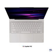 Laptop Lenovo Yoga Slim 7 83QK004HRM, 14 inch 2880 x 1800 pixeli Touchscreen, Intel Core ultra 7 355 (8 C / 8 T, N/A - 4.7 GHz, 12 MB Intel® Smart Cache cache, N/A), 32 GB LPDDR5X, 1 TB SSD, Intel Intel Graphics, Windows 11 Pro, Tastatura English, Seashell