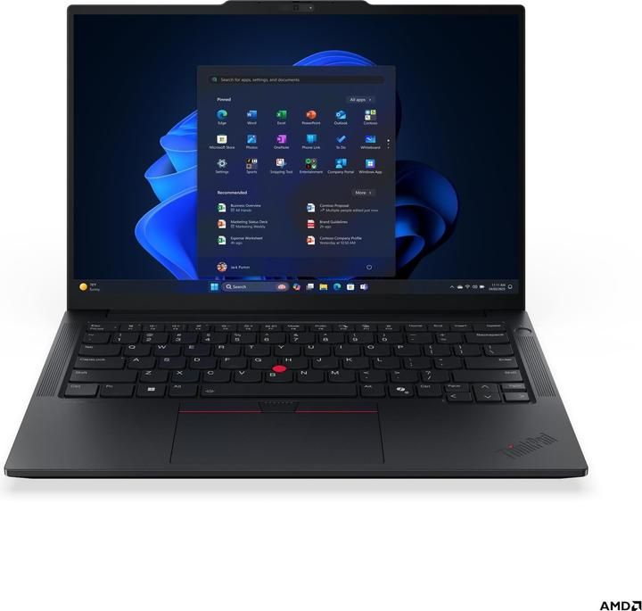 Laptop Lenovo ThinkPad E14 Gen 8 21Y2004MGE, 14 inch 1920 x 1200, AMD Ryzen AI 5 330 (6 C / 12 T, 2.0 GHz - 5.0 GHz, 16 MB cache, 28 W), 16 GB DDR5, 512 GB SSD, AMD AMD Radeon Graphics, Windows 11 Pro, Tastatura Germana, Black