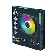 Ventilator Arctic  BioniX P14 A-RGB , 140mm, 450 - 3000 RPM, FDB, 76 cfm, 4-Pin PWM | 3-pin ARGB, negru,  ACFAN00339A  (timbru verde 0.18lei)