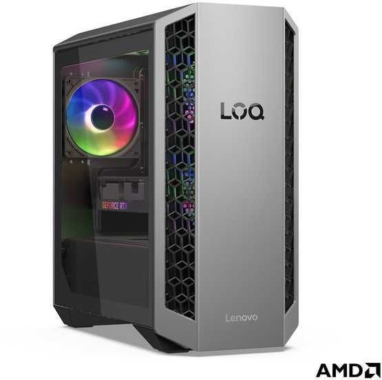 Desktop PC Lenovo LOQ 26ADR10 Tower, AMD Ryzen 7 8745HX (8 C / 16 T, 2.4 GHz - 4.9 GHz, 32 MB cache, 55 W), 16 GB DDR5, 1 TB SSD, Fara unitate optica, NVIDIA GeForce RTX 5050 8 GB, Nespecificat, Windows 11 Home