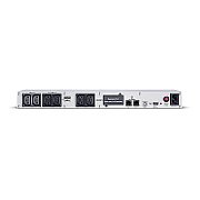 UPS Cyber Power CP700EIPFCRM1U, 700 VA, 420 W, cu management, line-interactive, AVR, 6x C13, 1x C14, 2x RJ45, 1x USB, 6V/8Ah Lead-acid, 1 – 10 min., LCD, Rack 1U, Negru