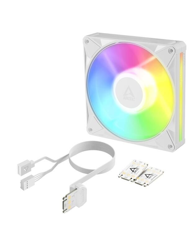 Ventilator Arctic  BioniX P14 A-RGB Wh , 140mm, 450 - 3000 RPM, FDB, 76 cfm, 4-Pin PWM | 3-pin ARGB, alb,  ACFAN00340A  (timbru verde 0.18lei)