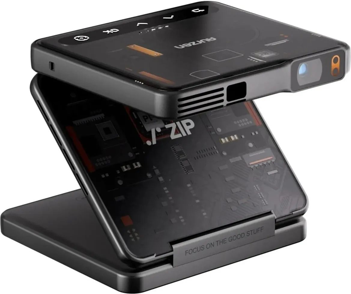 Videoproiector Aurzen ZIP Projector, 1920x1080, 16:9, 200 lm, LED, 30000 h, Wi-Fi, Alb