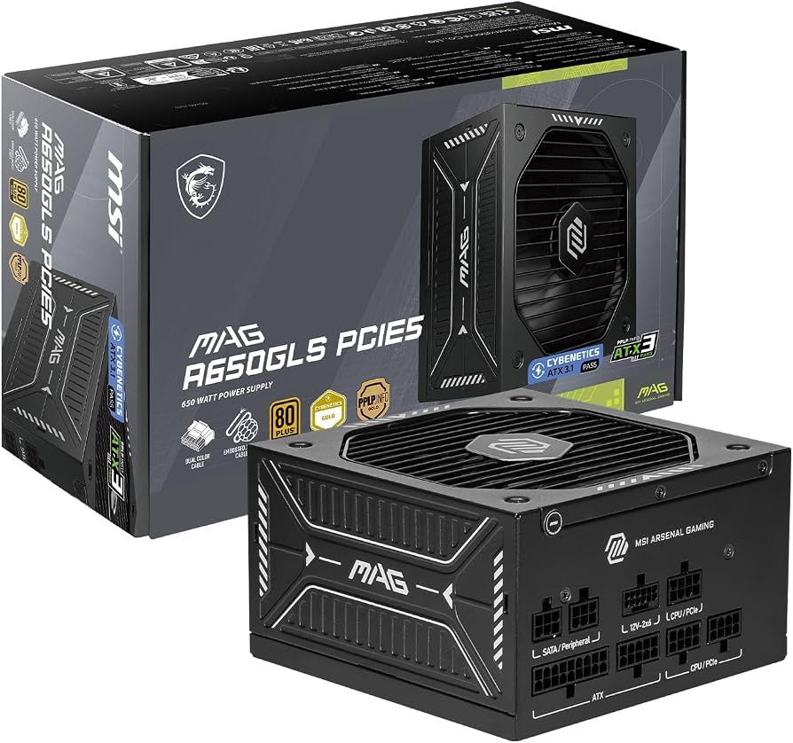 MAG A650GLS PCIE5, 650W, ATX, 80+ Gold, PCIe 5.1, Full Modulara, Negru
